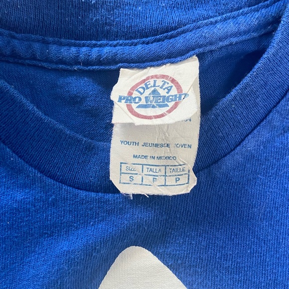 Montréal Adidas Style Logo T-shirt / 90s Vintage Graphic Print Tee - Picture 3 of 4